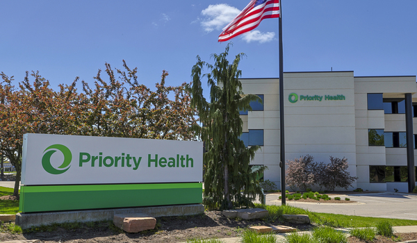 Front view of the Grand Rapids Priority Health campus