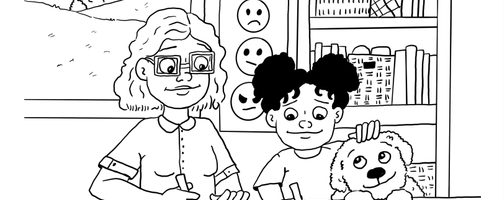 Frida's fireworks coloring page 1